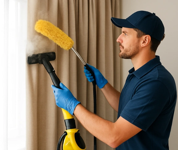 Trusted drapes cleaning technician Matty Curtain Cleaning airds-nsw QLD