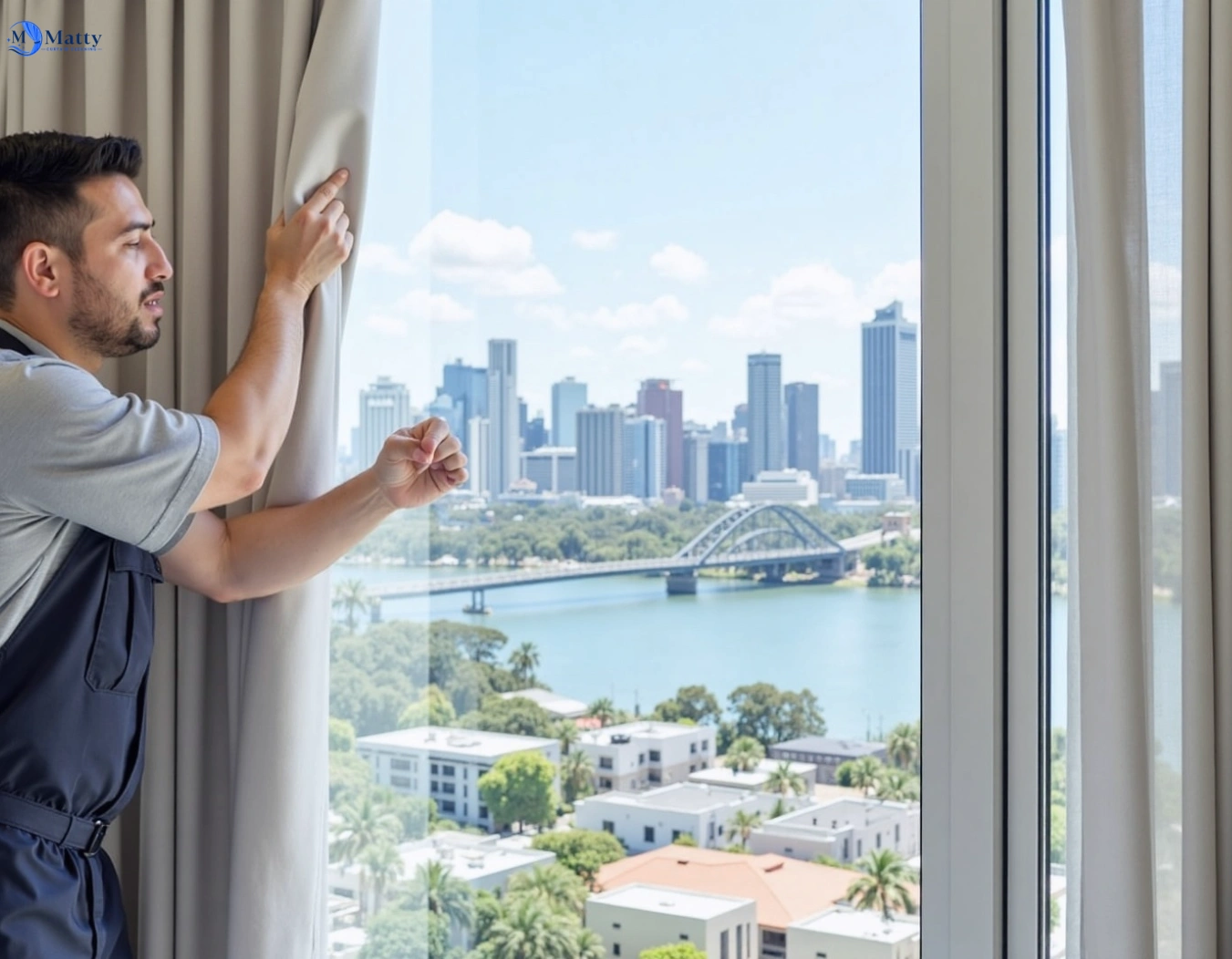 Professional curtain steam cleaning service airds-nsw QLD by Matty Curtain Cleaning