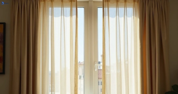 Dull dusty drapes in airds-nsw before professional cleaning